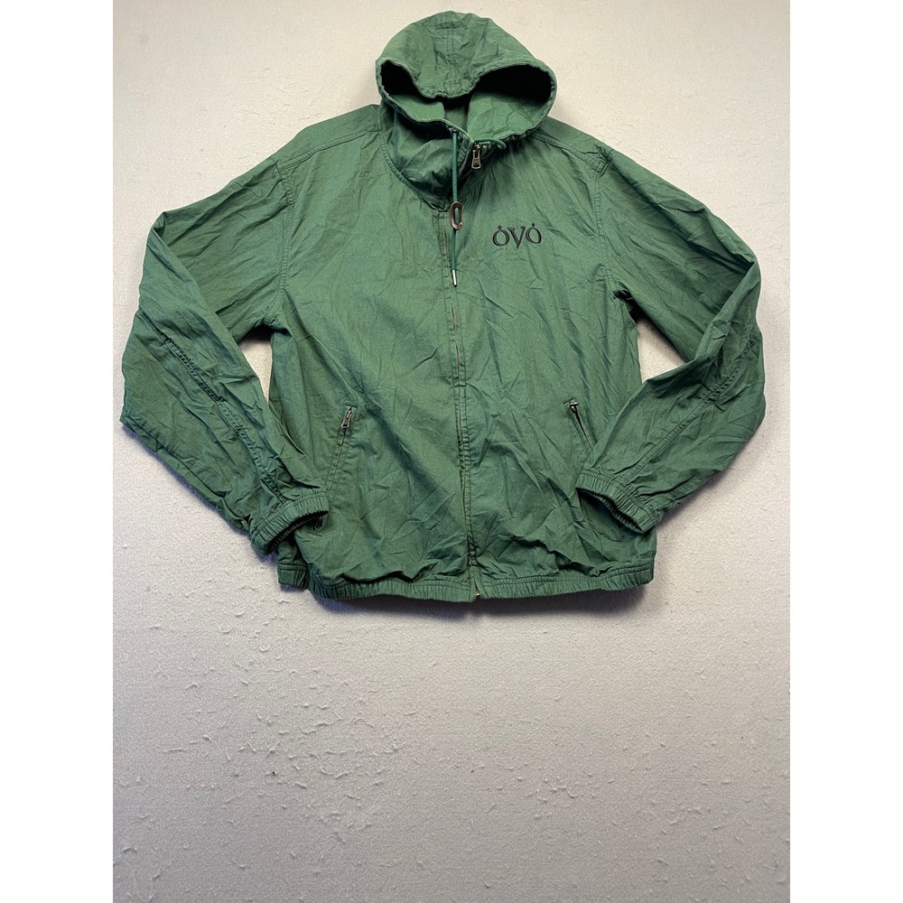 OVO October's Very Own Windbreaker Jacket Cotton Green Large Mens